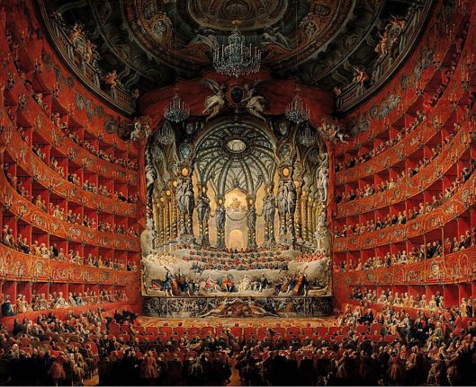 Giovanni Paolo Panini Concert given by Cardinal de La Rochefoucauld at the Argentina Theatre in Rome, on the Marriage of Louis the Dauphin (1747)