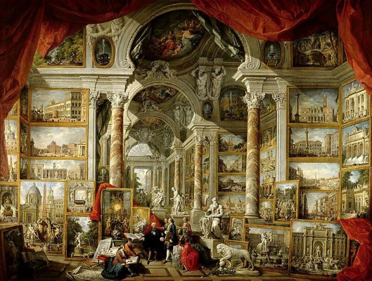 Giovanni Paolo Panini Gallery with Views of Modern Rome (1759)
