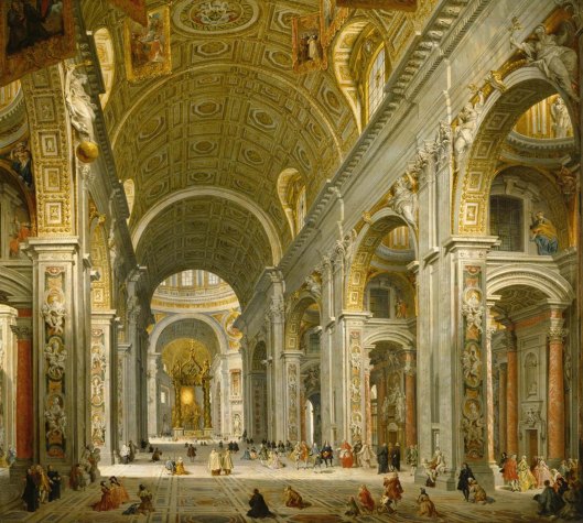 Giovanni Paolo Panini Interior of St. Peter's, Rome (1750)
